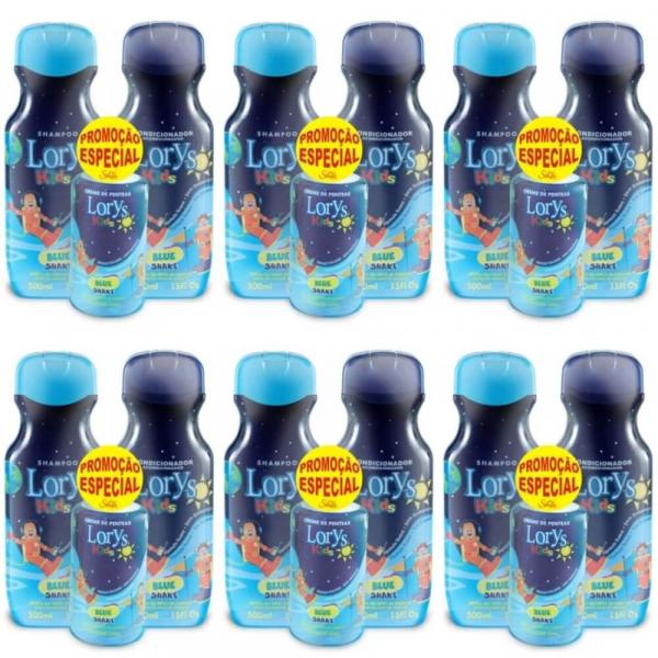 Lorys Kids Blue Shampoo + Condicionador 500ml + Creme 300g (Kit C/06)
