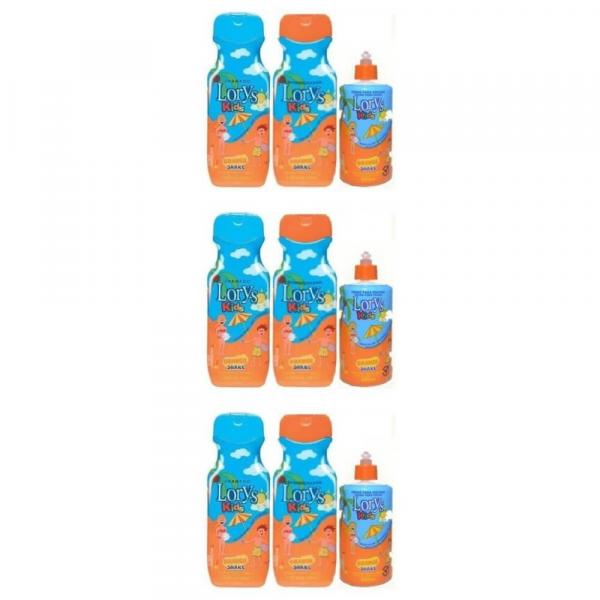Lorys Kids Orange Shampoo + Condicionador 500ml + Creme 300g (Kit C/03)