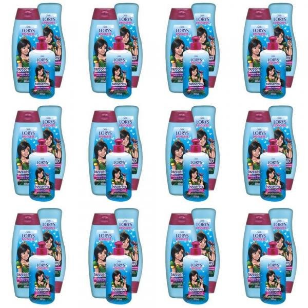 Lorys Kids Princess Butterfly Shampoo + Condicionador 500ml + Creme 300g (Kit C/12)