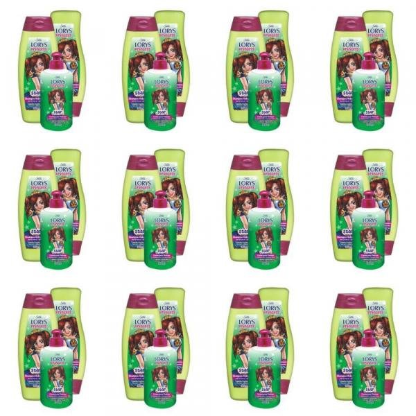 Lorys Kids Princess Star Shampoo + Condicionador 500ml + Creme 300g (Kit C/12)