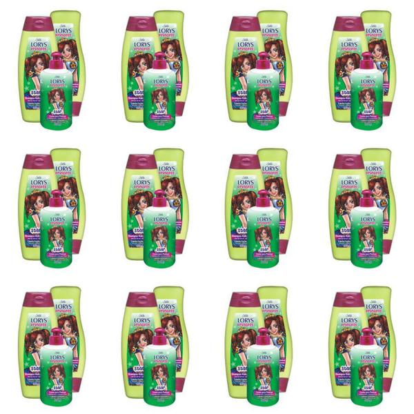 Lorys Kids Princess Star Shampoo + Condicionador 500ml + Creme 300g (Kit C/12)