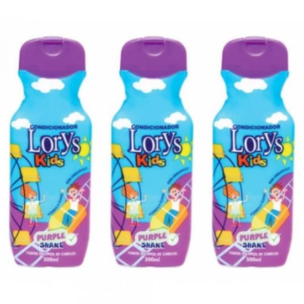 Lorys Kids Purple Shake Condicionador Infantil 500ml (Kit C/03)