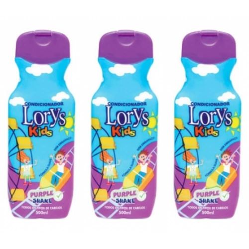 Lorys Kids Purple Shake Condicionador Infantil 500ml (kit C/03)