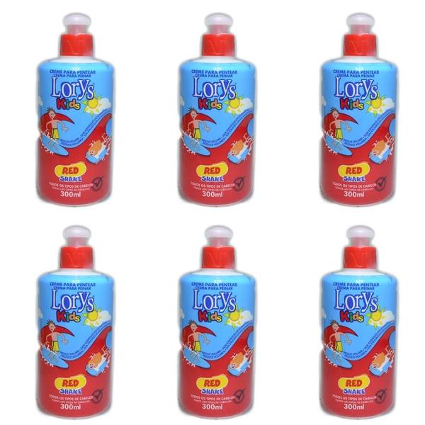 Lorys Kids Red Shake Creme P/ Pentear Infantil 300g (Kit C/06)