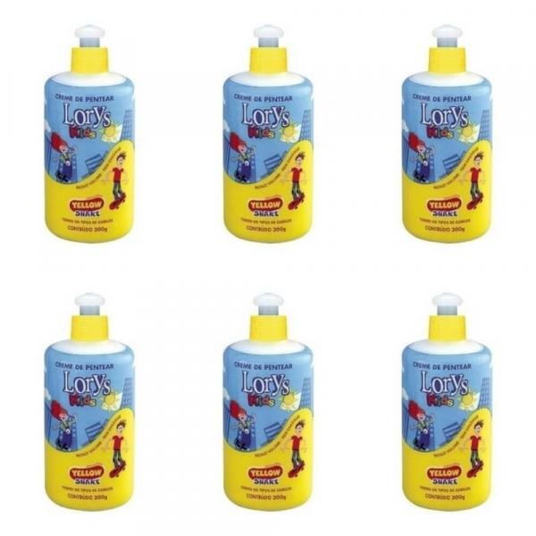 Lorys Kids Yellow Creme P/ Pentear Infantil 300g (Kit C/06)