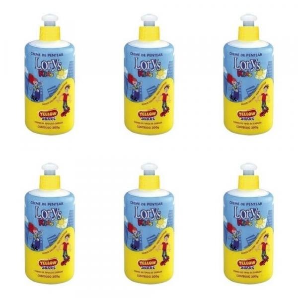 Lorys Kids Yellow Creme P/ Pentear Infantil 300g (Kit C/06)