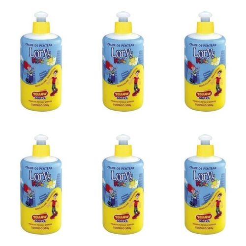 Lorys Kids Yellow Creme P/ Pentear Infantil 300g (kit C/06)