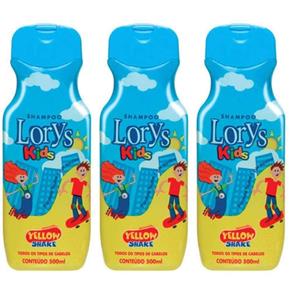 Lorys Kids Yellow Shampoo 500ml - Kit com 03
