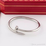 Love Nail Bangles 316L titanium aço marca de luxo preço barato pulseiras para mulheres homens puleiras com saco original
