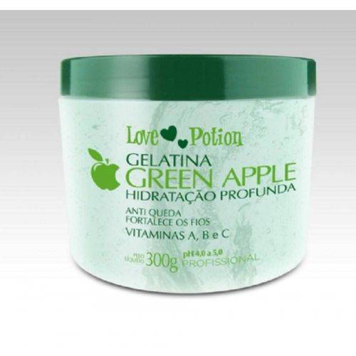 Love Potion Gelatina Green Apple Hidratação Profunda 300gr