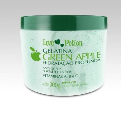 Love Potion Gelatina Green Apple Hidratação Profunda 300gr