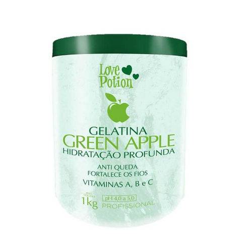 Love Potion Gelatina Green Apple Hidratação Profunda 1 Kg