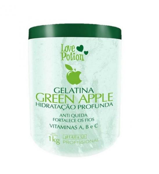 Love Potion Gelatina Green Apple Hidratação Profunda 1 Kg