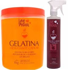 Love Potion Gelatina Hidratante Capilar 1kg + Vinagre 500ml