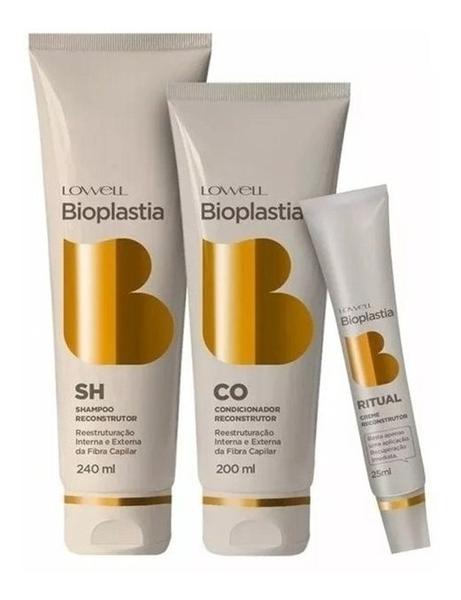 Lowell Bioplastia Shampoo + Cond.+ Creme Reconstrutor
