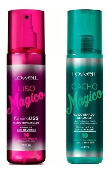 Lowell Spray Liso Mágico 200ml+ Spray Ativador Cacho Mágico 200ml
