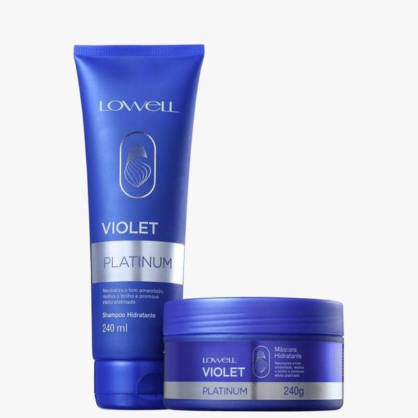 Lowell Violet Platinum Shampoo 240ml + Máscara 240g