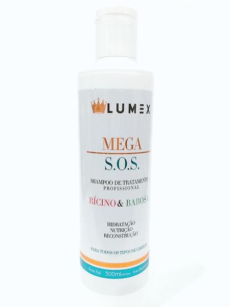Lumex Shampoo Mega S o S Rícino e Babosa - 300 Ml