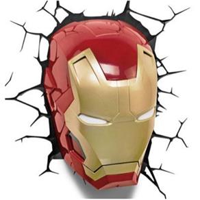 Luminária 3D Máscara Homem de Ferro