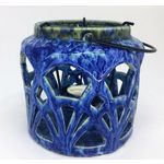 Luminaria de Ceramica Azul para Vela