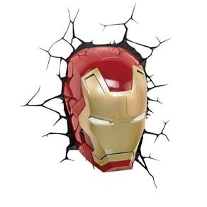 Luminária Máscara Homem de Ferro 3D Light FX Iron Man 3 Avengers