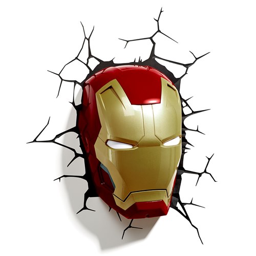 Luminária Máscara Homem de Ferro - Vingadores - 3D Light FX