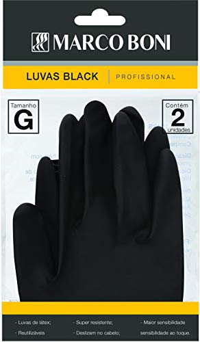 Luva Black G Pacote com 02 Unidades, Marco Boni, Preto