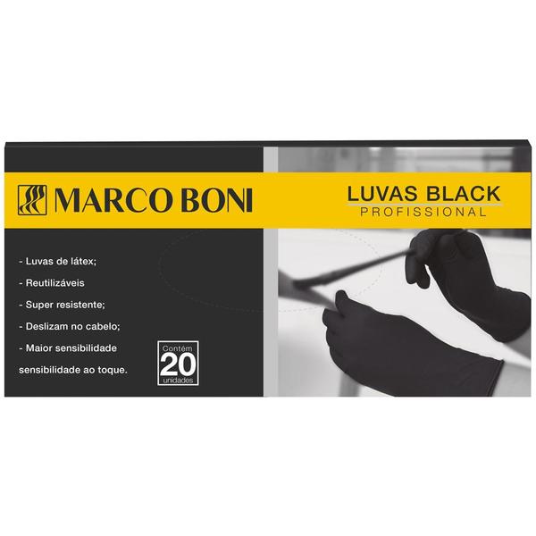 Luva Black Marco Boni Tamanho P, M e G - 20 Unidades
