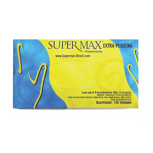 Luva de Procedimento com Pó (13 Caixas C/ 100 Uni Cada) - Tam Ep - Supermax - Cód: Sm11500