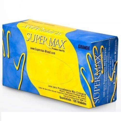 Luva de Procedimento com Pó (caixa C/100) - Tam M - Supermax - Cód: Sm11502_estq