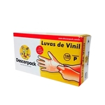 Luva de Vinil - Com pó - Descarpack - Com 100 unidades (Tamanho M)