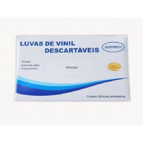 Luva de Vinil Descartaveis - Supermedy