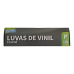 Luva de Vinil proteção contra Vírus / higiene pessoal 100 unidades descartáveis