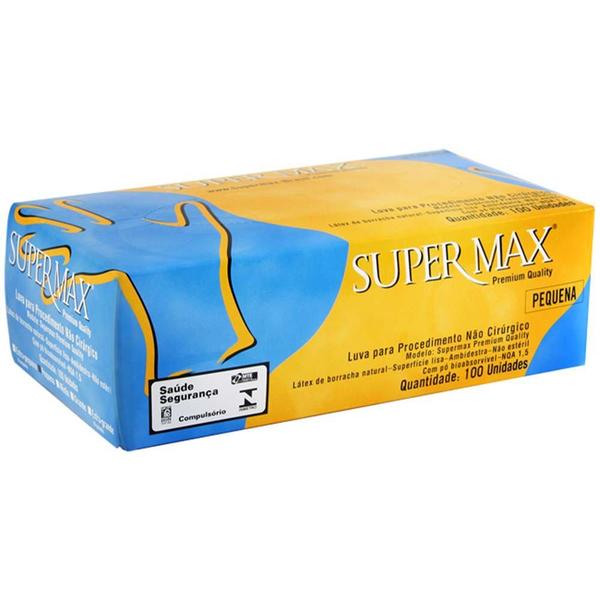 Luva Latex Supermax com Pó com 100