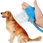 Luva Spray Pet Animais Banho Nano Escova Mangueira Cães