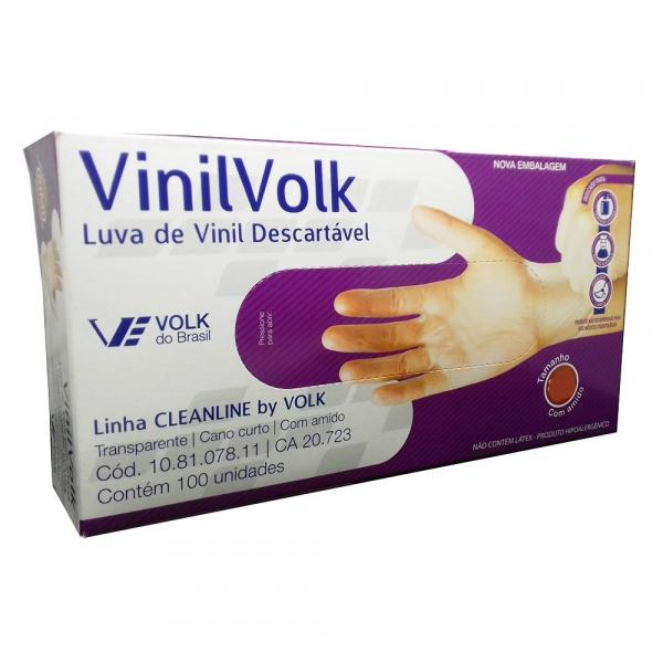 Luva Volk VINIL - C/100 Unidades - com Amido