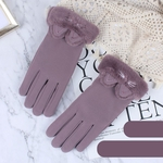 Woman Winter Gloves Cute Kittens Windproof Gloves Hand Wear Lovely Thick Warm Wind proof Suede Fabric Telefingers Gloves