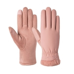 Amyove Lovely gift Luvas Lady Touchscreen espessamento e Fluffy Fingered luvas mãos claro modelo Keeper quente em tempo frio