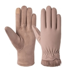 Luvas Lady Touchscreen espessamento e Fluffy Fingered luvas mãos claro modelo Keeper quente em tempo frio