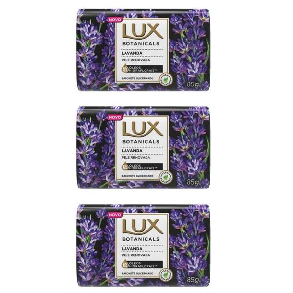 Lux Botanicals Lavanda Sabonete Glicerina 85g (Kit C/03)