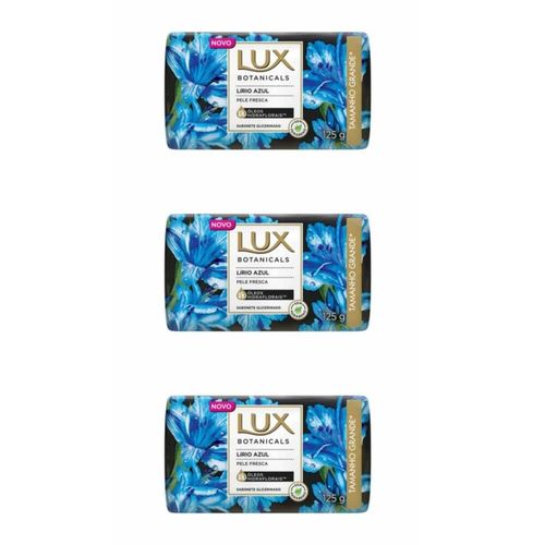 Lux Botanicals Lírio Azul Sabonete Líquido Glicerina 125g (kit C/03)
