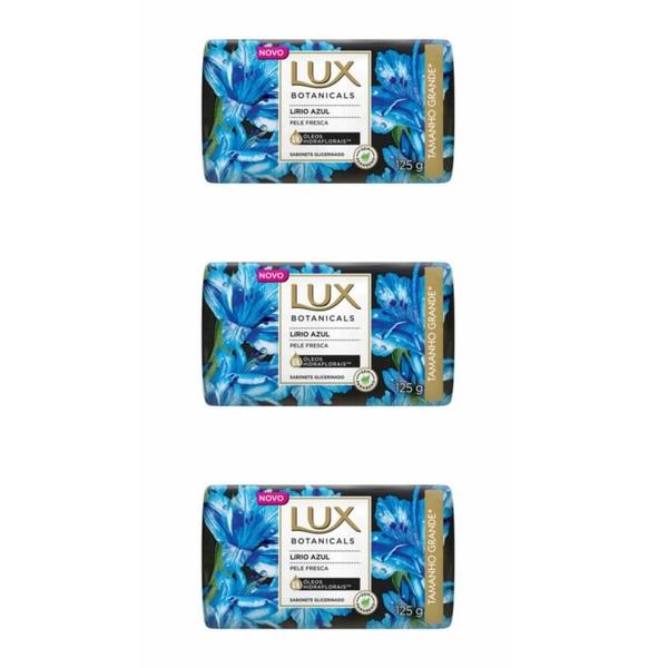 Lux Botanicals Lírio Azul Sabonete Líquido Glicerina 125g (Kit C/03)