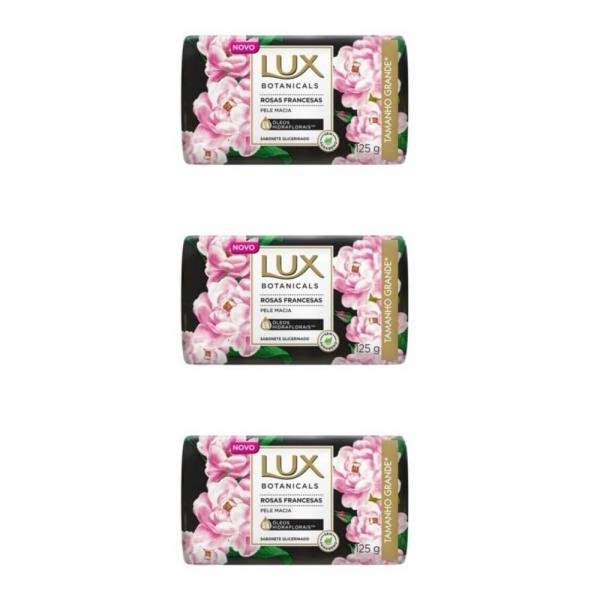 Lux Botanicals Rosas Francesas Sabonete Glicerina 125g (Kit C/03)
