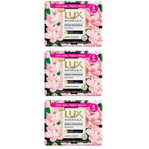 Lux Botanicals Rosas Francesas Sabonete Líquido 4x85g - Kit com 03