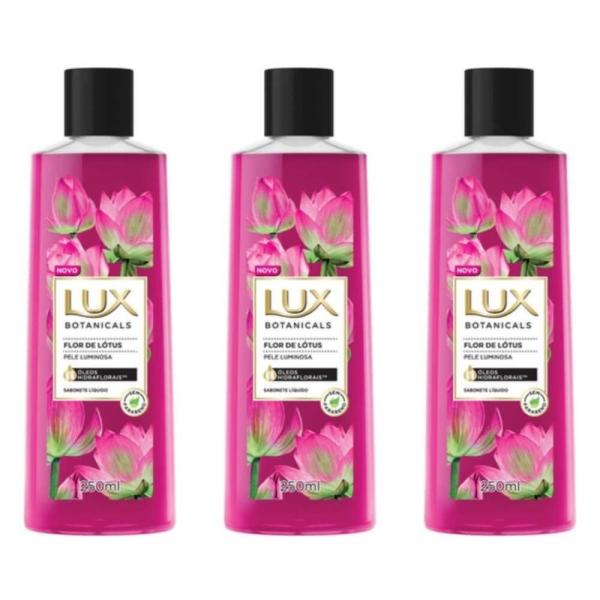 Lux Flor de Lotus Sabonete Líquido Suave 250ml (Kit C/03)