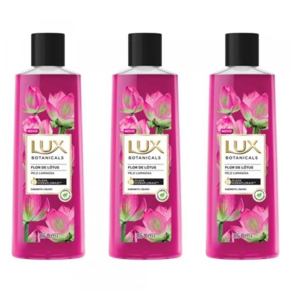 Lux Flor de Lotus Sabonete Líquido Suave 250ml (Kit C/03)
