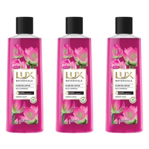 Lux Flor de Lotus Sabonete Líquido Suave 250ml (kit C/03)
