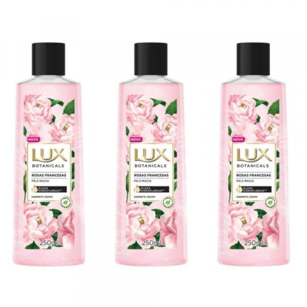 Lux Rosas Francesas Sabonete Líquido Suave 250ml (Kit C/03)