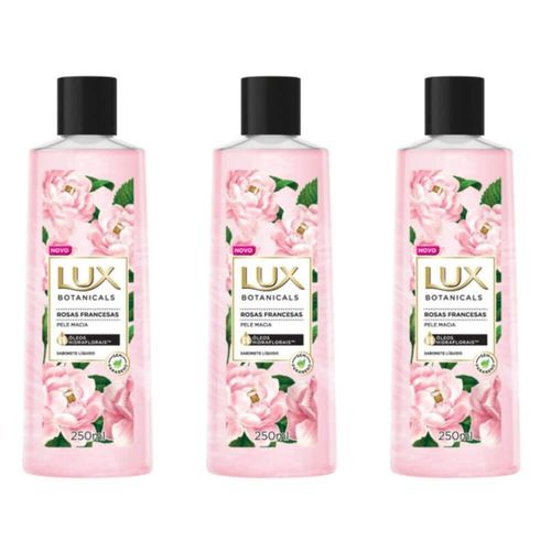 Lux Rosas Francesas Sabonete Líquido Suave 250ml (kit C/03)