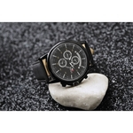 Luxury Men Date Watch Sport Leather Military Analog-Quartz Wrist Watch